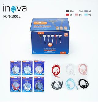 FONE DE OUVIDO COM FIO E BORRACHA ( P2 ). ( INOVA )