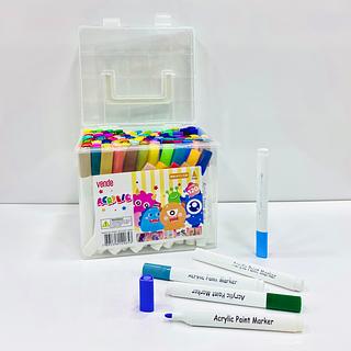 MALETA DE CANETA ACRÍLICA COLORIDA, COM ( 120 CORES ).