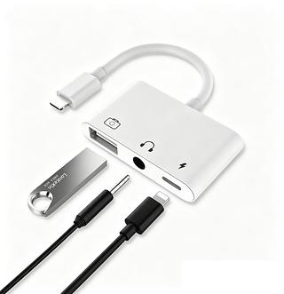 ADAPTADOR DE IPHONE ( IP ) PARA AUDIO (USB/P2/I6)