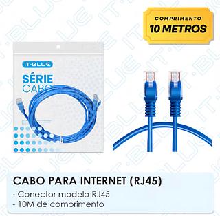 CABO DE REDE ( RJ45 ), PARA INTERNET ( 10M ). ( KAPBOM )