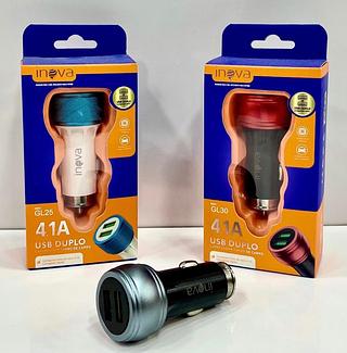 FONTE DE CARREGADOR ( 4.1A ) VEÍCULAR ( USB ) . ( INOVA )