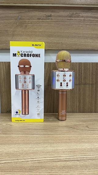 MICROFONE KARAOKÊ, COM CAIXA DE SOM, ( BT ). ( B-MAX )