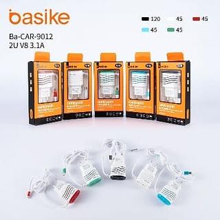 CARREGADOR ( 3.1A ) PARA ANDROID ( V8 ), COM CABO PRESO NA FONTE. ( BASIKE )