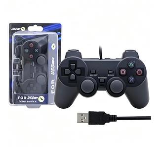 CONTROLE ( MANETE ) DE JOGO ( PLAY 3 ) COM FIO PARA COMPUTADOR ( PC ). ( KAPBOM )