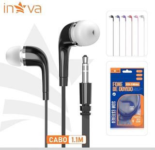 FONE DE OUVIDO COM FIO ( P2 ), SEM MICROFONE. ( INOVA )