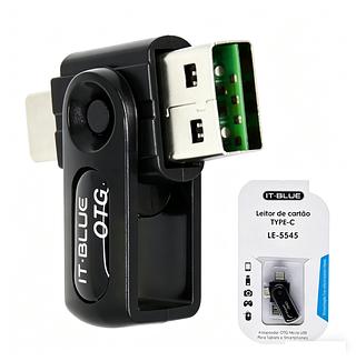 LEITOR ( OTG ), CARTÃO DE MEMÓRIA PARA ANDROID ( TPC ). ( IT-BLUE )