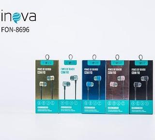 FONE COM FIO COM MICROFONE E COM BORRACHINHA. ( INOVA )