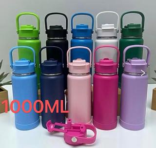 Garrafa Termica inox 1000ml Bico Duplo Com Capa Protetora de silicone