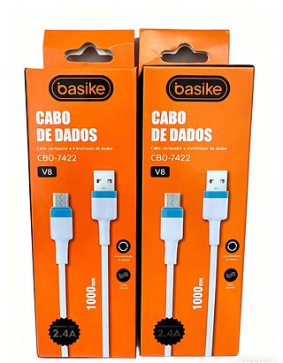 CABO ( 2.4A ) PARA ANDROID ( V8 ), ( 1M ). ( BASIKE )