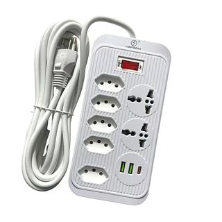 Filtro de Linha com 7 Tomadas 2 USB e TIPO -C Bivolt de 5 Metros( Kapbom)