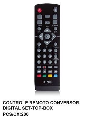 CONTROLE REMOTO UNIVERSAL PARA CONVERSOR DIGITAL, SETTOP BOX