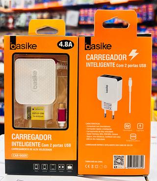 CARREGADOR ( 4.8A ) PARA ANDROID ( V8 ). ( BASIKE )