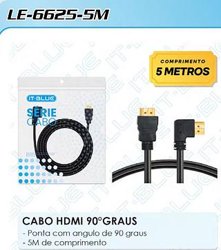 Cabo HDMI com um Plug 90º Graus (IT-BLUE)