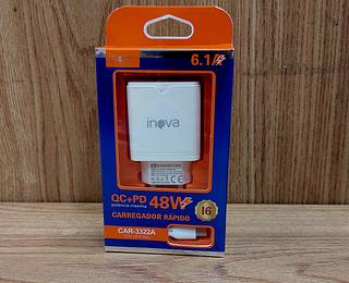 CARREGADOR TURBO, ( 6.1A ) 48W, PARA IPHONE. ( INOVA )