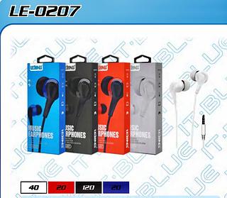 FONE DE OUVIDO COM FIO E BORRACHINHA ( P2 ). ( LELONG )