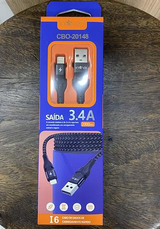 CABO ( 3.4A ) PARA IPHONE ( I6 ), ( 2M ). ( INOVA )