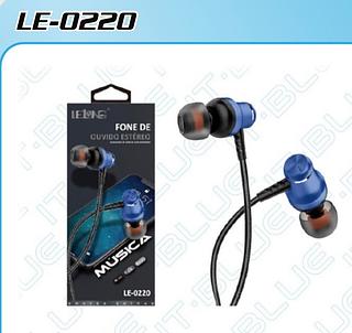 FONE DE OUVIDO COM FIO E BORRACHINHA ( P2 ). ( LELONG )