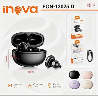 Fone de ouvido sem fio Bluetooth 6.0 Som Eletéreo (Inova)