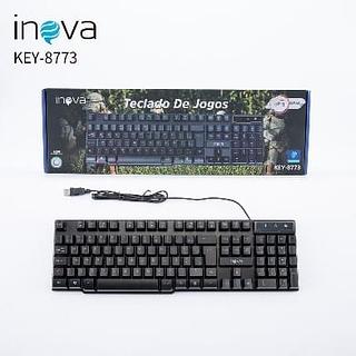 TECLADO GAMER COM FIO E COM ( LED RGB ), PARA COMPUTADOR ( PC ), E NOTEBOOK. ( INOVA )