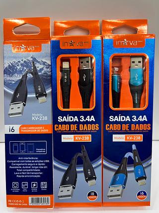 CABO ( 3.4A ) PARA IPHONE ( I6 ), ( 1M ) . ( INOVA )