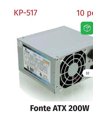 FONTE DE ALIMENTAÇÃO PARA PC, ( 200W ).