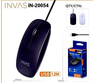 MOUSE COM FIO ( USB ), TEXTURA DELICADA, ( 1.2M ). ( INOVA )