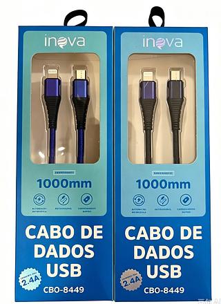 CABO ( 2 EM 1 ), PARA ANDROID ( V8 ) E IPHONE ( I6 ), ( 1M ). ( INOVA )