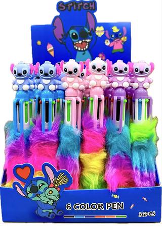 CANETA ESFEROGRÁFICA ( STITCH ), 6-CORES , CAIXA COM ( 36-UNIDADES ).
