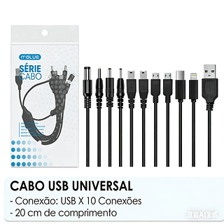 CABO USB UNIVERSAL 10 EM 1