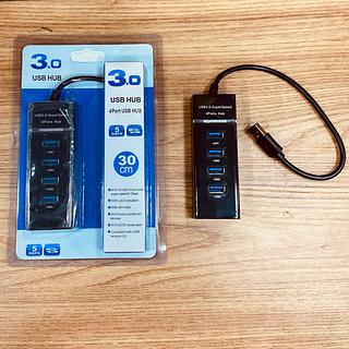 HUB USB COM 4 PORTAS ( 3.0 ), ( 30CM ).