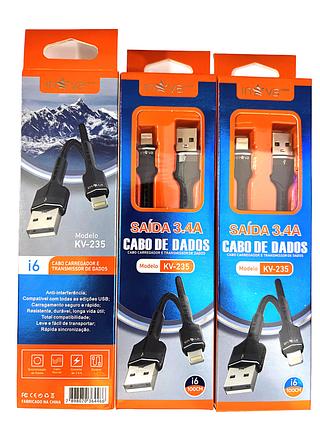 CABO PARA IPHONE ( I6 ) 3.4A, 1M. ( INOVA )
