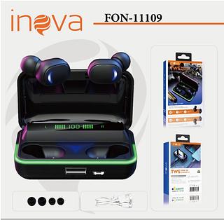 FONE DE OUVIDO SEM FIO, ( BLUETOOTH ), COM CARREGADOR POTATIL. ( INOVA )