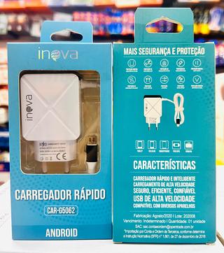 CARREGADOR ( 4.8A ) PARA ANDROID ( V8 ). ( INOVA )