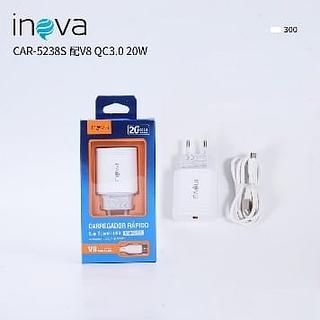 CARREGADOR TURBO ( 20W ) PARA ANDROID ( V8 ), USB .( INOVA )