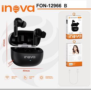 Fone de Ouvido Sem Fio Bluetooth 6.0 TWS Som Estéreo Controle Tátil Bateria Durável (INOVA)