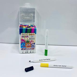 MALETA DE CANETA ACRÍLICA COLORIDA, COM ( 36 CORES ).