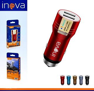 FONTE DE CARREGADOR ( 3.4A ), PARA CARRO ( USB ). ( INOVA )