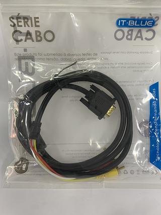 CABO ( VGA ) PARA ( 3RCA ), ( 1.5M ). ( IT-BLUE )
