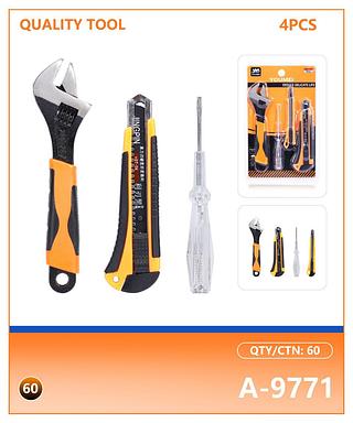 KIT DE FERRAMENTAS ESTILETE, ALICATE, CHAVE DE FENDA ( 4-PÇS ).