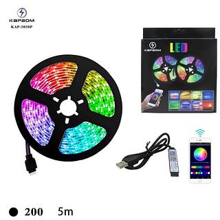 FITA DE LED COLORIDA ( RGB ) ( 5M ), CONEXÃO PELO CELULAR. ( KAPBOM )