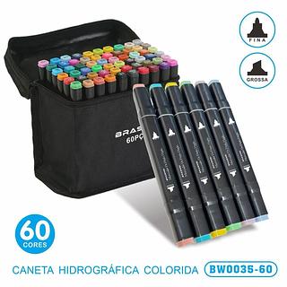 CANETA HIDROGRÁFICA COLORIDA ( 60 CORES ).
