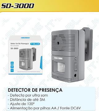 SENSOR DE PRESENÇA, COM CAMPAINHA. ( IT-BLUE )