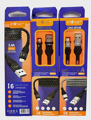 CABO PARA IPHONE ( I6 ) 3.4A, 1M. ( INOVA )