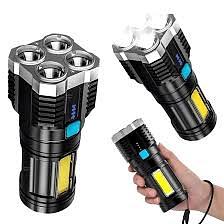 LANTERNA DE LED ( USB ) RECARREGÁVEL. ( ELETRO )