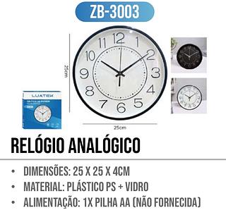 RELÓGIO DE PAREDE ANALÓGICO (LUATEK)