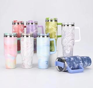 Garrafa Termica Inox 1200ML Com Pintura Marmorizada