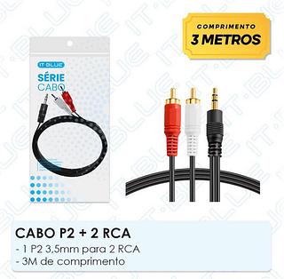 CABO ( P2 + 2AV ( RCA ), ( 3M ). ( IT- BLUE )