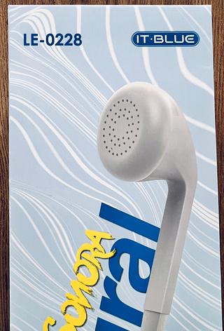 FONE DE OUVIDO COM FIO ( P2 ). ( IT-BLUE )