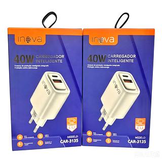 FONTE DE CARREGADOR CARREGAMENTO RAPIDO ENTRADA USB E TPY-C 40W (INOVA )