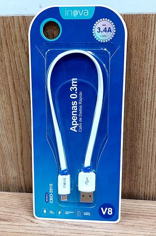 CABO PARA ANDROID ( V8 ) 3.4A, 30CM. ( INOVA )